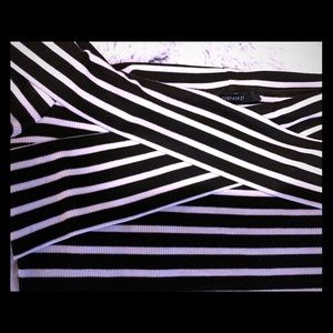 Forever 21 Black & White Off the Shoulder Dress